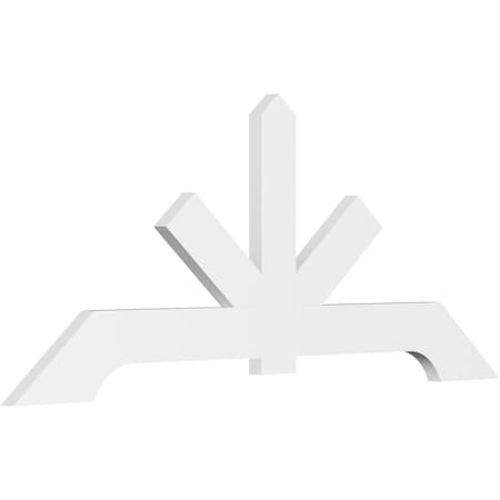 Ekena Millwork Vanguard Architectural Grade PVC Gable Bracket, 84"W x 35"H x 2"D x 6"F, 10/12 Pitch GBP084X35X0206VAN00